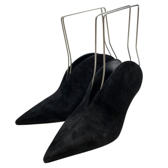 未使用 ジミーチュウ ポインテッドトゥパンプス ヒール パンプス ブラック レザー スエード JIMMY CHOO [サイズ36 (約23cm)] 洗練 エレガント 上質 高級感 定番