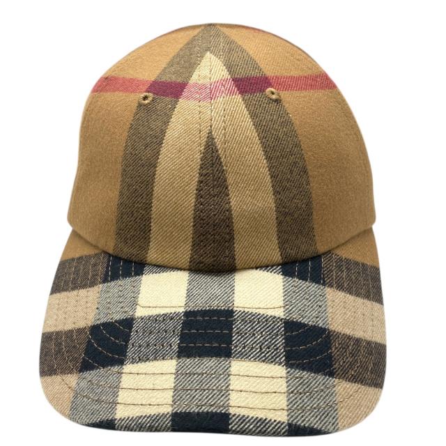 未使用 バーバリー ヘッドバンド付き ベースボールキャップ キャップ 帽子 チェック ブラウン ブラック 8060168 BURBERRY[サイズ59] 洗練 上品 定番 デザイン_1