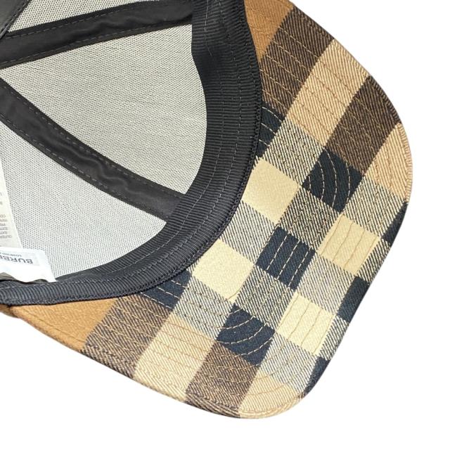 未使用 バーバリー ヘッドバンド付き ベースボールキャップ キャップ 帽子 チェック ブラウン ブラック 8060168 BURBERRY[サイズ59] 洗練 上品 定番 デザイン_7