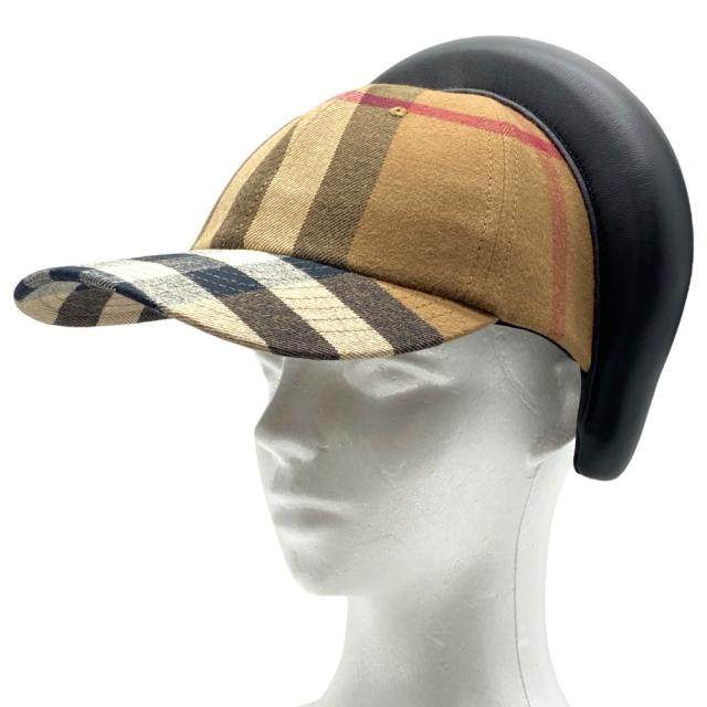 未使用 バーバリー ヘッドバンド付き ベースボールキャップ キャップ 帽子 チェック ブラウン ブラック 8060168 BURBERRY[サイズ59] 洗練 上品 定番 デザイン_8