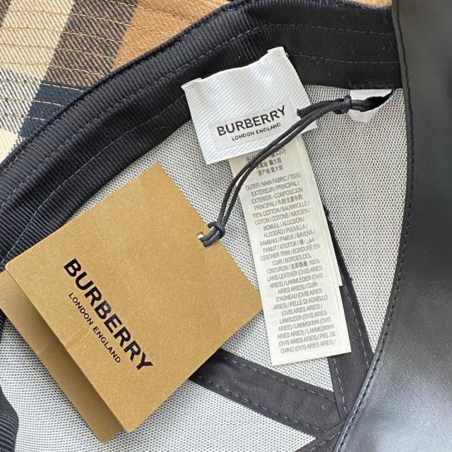 未使用 バーバリー ヘッドバンド付き ベースボールキャップ キャップ 帽子 チェック ブラウン ブラック 8060168 BURBERRY[サイズ59] 洗練 上品 定番 デザイン_6