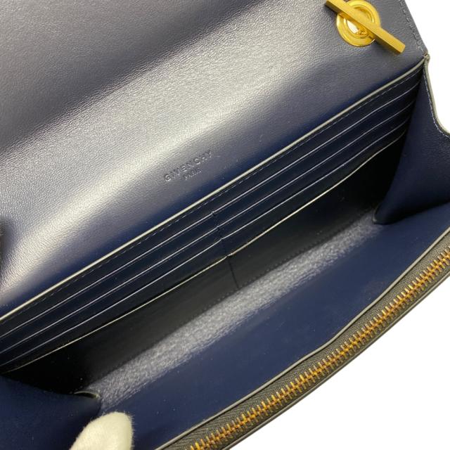 ジバンシィ ストラップ付き チェーンウォレット ショルダーバッグ 長財布 ロングウォレット クラッチバッグ ブラック レザー GIVENCHY 洗練 上質 エレガント 実用性_5