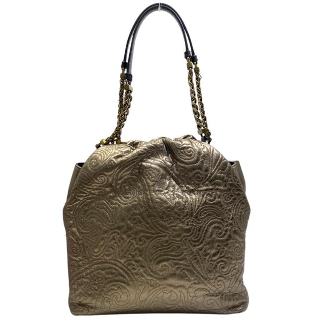 ETRO エトロ マルゴット ハンドバッグ ショルダーバッグ トートバッグ ペイズリー 総柄 チェーン レザー ブロンズ 通勤 お出かけ 上品 洗練 高級感 クラシック 実用性