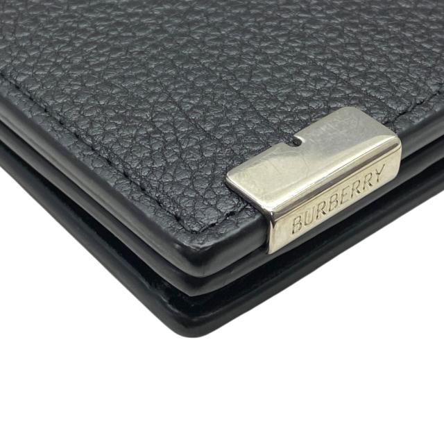 美品 バーバリー カードケース カードホルダー 名刺入れ B-CUT ソフトグレイン レザー ブラック 8083772 BURBERRY ビジネス 上品 洗練 高級感 実用性 ミニマル_2