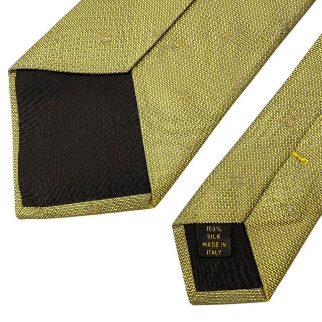 ルイ ヴィトン ネクタイ ループタイ レギュラータイ モノグラム ロゴ シルク ゴールド ベージュ系 LOUISVUITTON ビジネス フォーマル 上品 高級感_5