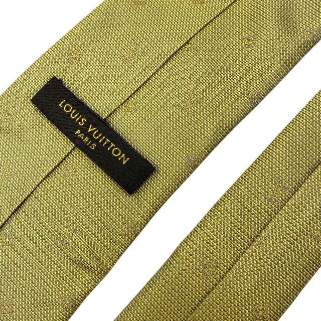 ルイ ヴィトン ネクタイ ループタイ レギュラータイ モノグラム ロゴ シルク ゴールド ベージュ系 LOUISVUITTON ビジネス フォーマル 上品 高級感_6