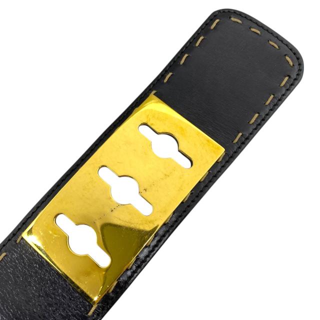 セリーヌ マンテルチェーンベルト アクセサリー チェーン ターンロック レザー ブラック ゴールド金具 [サイズ65] CELINE コーデ アクセント 上品 洗練 高級感 定番 存在感_4