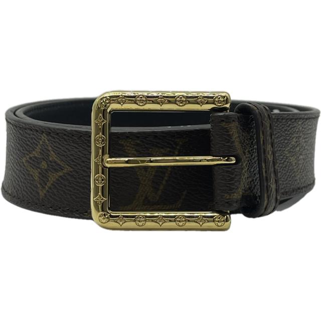 ルイヴィトン ベルト サンチュール モノグラムキャンバス ブラウン ゴールド M0195 LOUIS VUITTON[サイズ80/32］ 上品 洗練 定番 高級感 実用性 汎用性