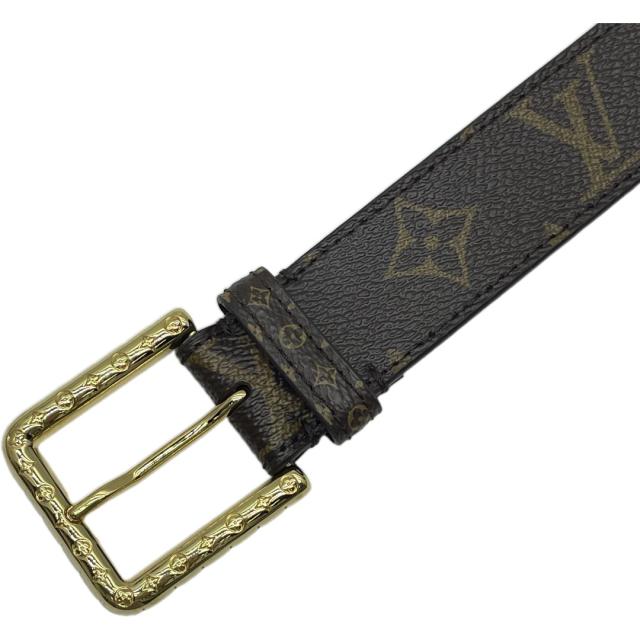 ルイヴィトン ベルト サンチュール モノグラムキャンバス ブラウン ゴールド M0195 LOUIS VUITTON[サイズ80/32］ 上品 洗練 定番 高級感 実用性 汎用性_1