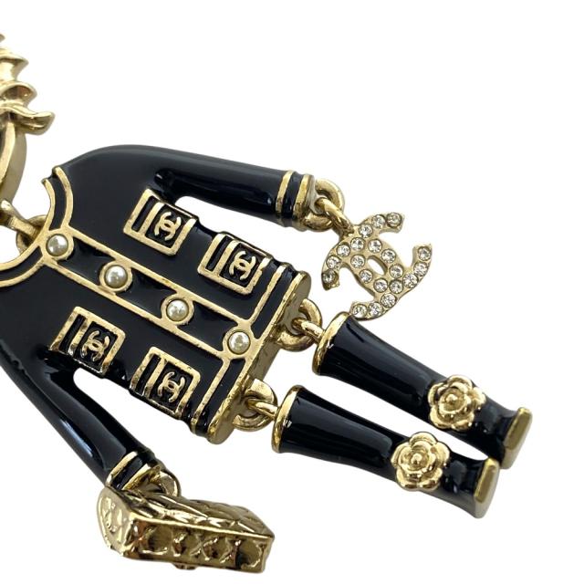 シャネル ライオン チャーム キーホルダー キーリング ココマーク ラインストーン パール ゴールド ブラック B22P CHANEL バッグアクセント 装飾 小物 高級感 上品 洗練 存在感 華やか コレクション_2
