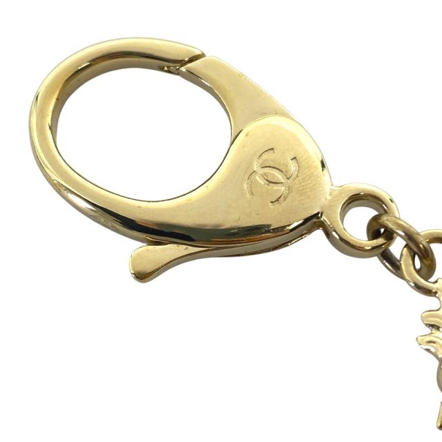 シャネル ライオン チャーム キーホルダー キーリング ココマーク ラインストーン パール ゴールド ブラック B22P CHANEL バッグアクセント 装飾 小物 高級感 上品 洗練 存在感 華やか コレクション_4