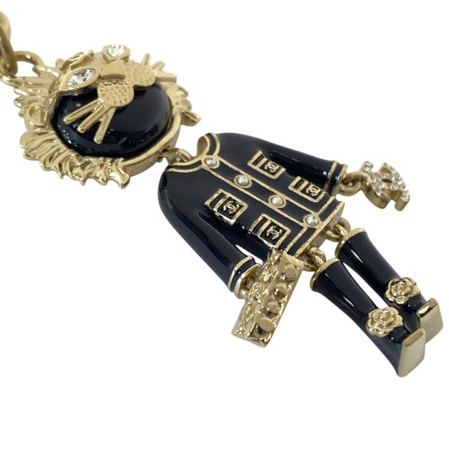 シャネル ライオン チャーム キーホルダー キーリング ココマーク ラインストーン パール ゴールド ブラック B22P CHANEL バッグアクセント 装飾 小物 高級感 上品 洗練 存在感 華やか コレクション_5