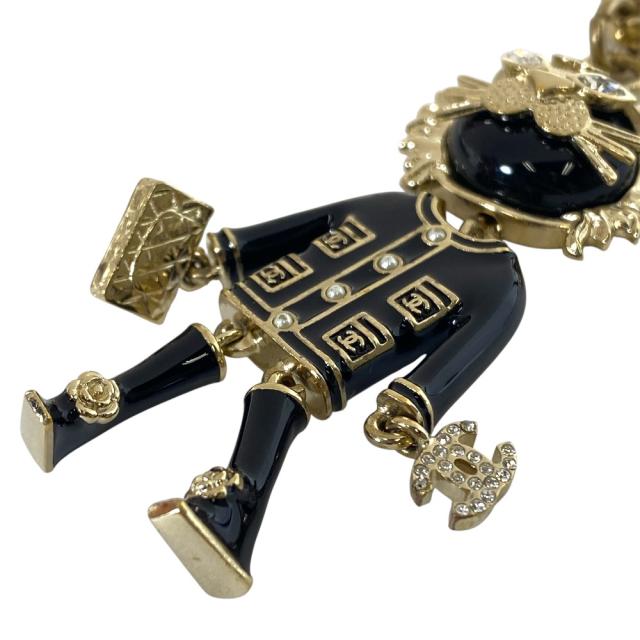 シャネル ライオン チャーム キーホルダー キーリング ココマーク ラインストーン パール ゴールド ブラック B22P CHANEL バッグアクセント 装飾 小物 高級感 上品 洗練 存在感 華やか コレクション_6