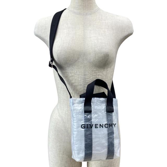 ジバンシィ 2WAY トランスペアレント Gショッパー ミニ トート ショルダーバッグ ブラック クリア ポリエチレン ナイロン GIVENCHY 軽量 実用性 お出かけ カジュアル 洗練 スタイリッシュ 高級感 コンパクト 存在感_7