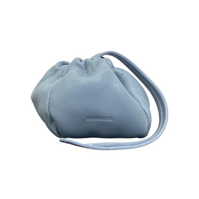 ジルサンダー リップル ポーチ RIPPLE POUCH ミニバッグ チャーム ブルー レザー J08WD0031 P4845 P5388 JIL SANDER 洗練 上品 高級感 エレガント ミニマル スマート コンパクト 軽量 フォーマル カジュアル 日常使い 長期愛用