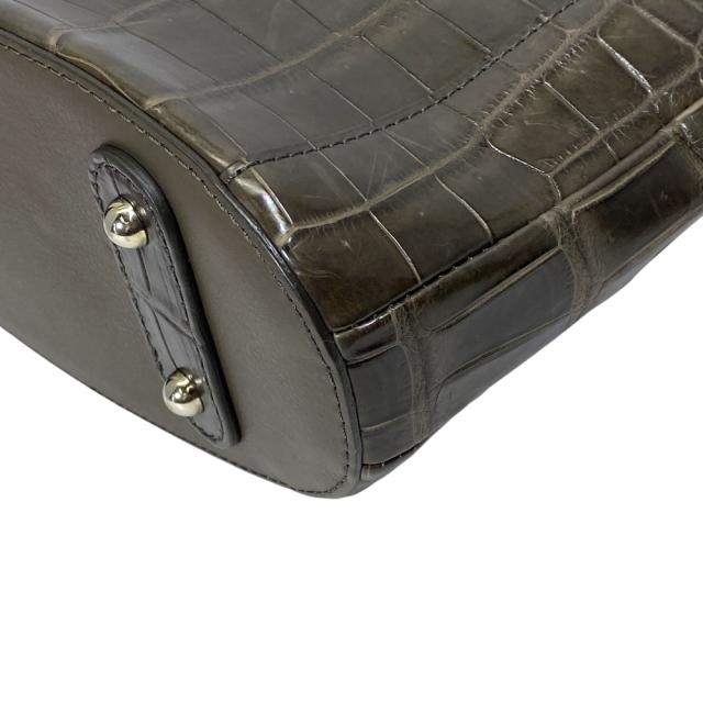 ボーグラン JRA 認定 2way ハンドバッグ ショルダーバッグ クロスショルダー クロコダイル レザー ブラウン BEAUGRAND 洗練 上品 高級感 エレガント ラグジュアリー 重厚感 収納力 フォーマル デイリー 長期愛用_3