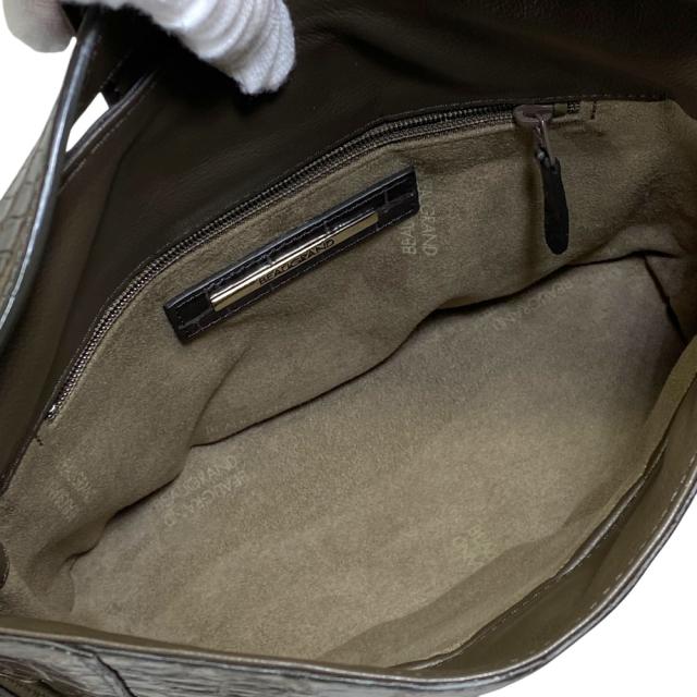 ボーグラン JRA 認定 2way ハンドバッグ ショルダーバッグ クロスショルダー クロコダイル レザー ブラウン BEAUGRAND 洗練 上品 高級感 エレガント ラグジュアリー 重厚感 収納力 フォーマル デイリー 長期愛用_6