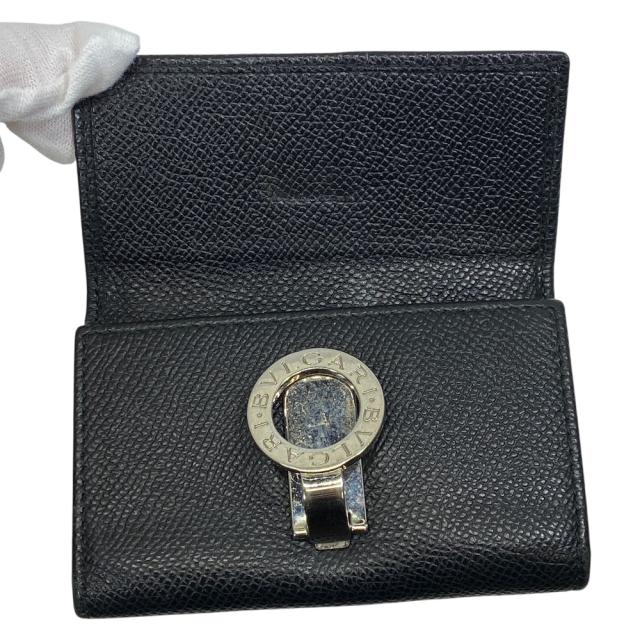 BVLGARI ブルガリ ブルガリブルガリ 6連 キーケース キーリング ロゴクリップ レザー ブラック 黒 上品 洗練 高級感 コンパクト スタイリッシュ_4