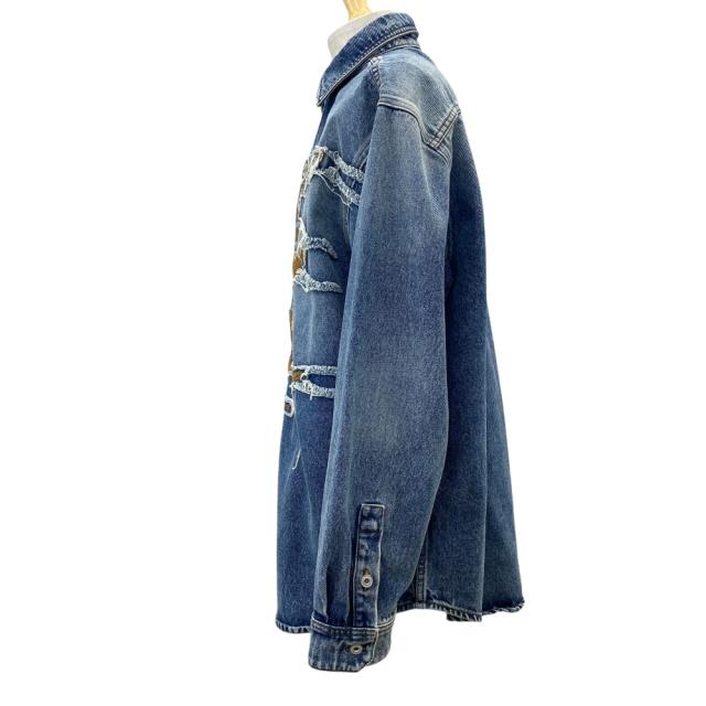 ワイプロジェクト パリベスト パッチ デニムシャツ 長袖 シャツ ジャケット ブルゾン アウター 24AW コットン Y/PROJECT(サイズL) 洗練 上品 高級感 モダン スタイリッシュ 存在感 カジュアル デイリー トレンド 個性派 長期愛用_1