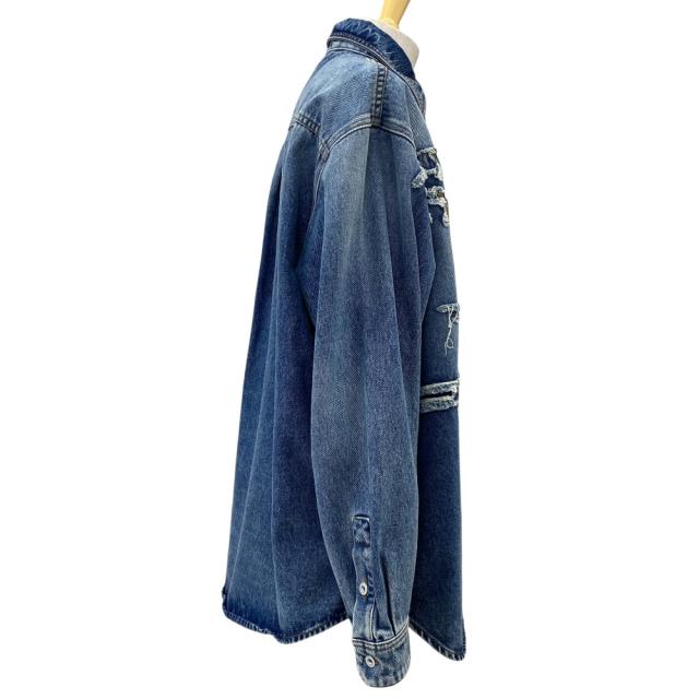 ワイプロジェクト パリベスト パッチ デニムシャツ 長袖 シャツ ジャケット ブルゾン アウター 24AW コットン Y/PROJECT(サイズL) 洗練 上品 高級感 モダン スタイリッシュ 存在感 カジュアル デイリー トレンド 個性派 長期愛用_3