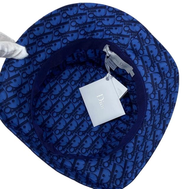 未使用 クリスチャン ディオール バケットハット TEDDY-D ボブハット トロッター オブリーク 帽子 ネイビー Christian Dior[サイズT4] 洗練 上品 高級感 エレガント モダン クラシック 存在感 デイリー カジュアル 長期愛用_5
