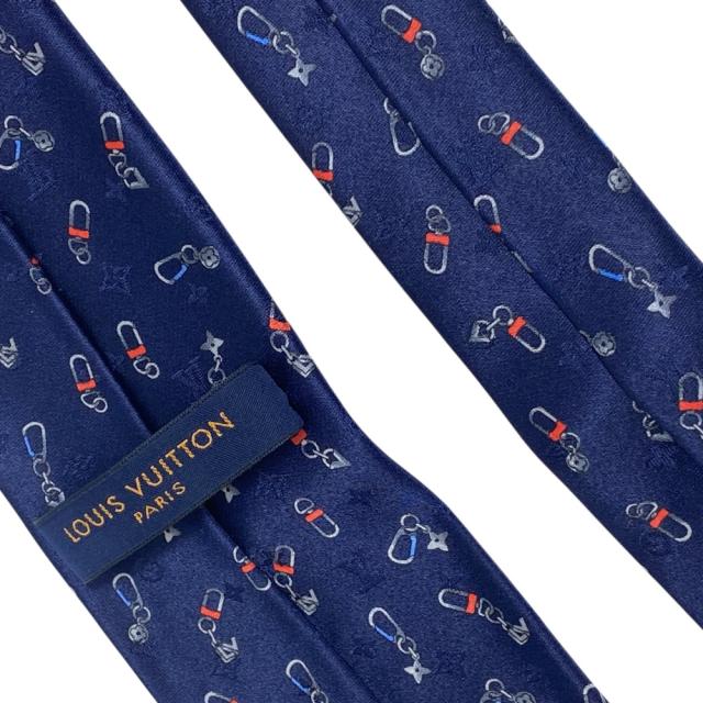 極美品】LOUIS VUITTON ネクタイ モノグラム ロゴ ブルー ネクタイ