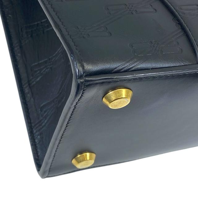 バレンシアガ BBモノグラム ハードウェア ハンドバッグ トートバッグ エンボス ロゴ レザー ブラック 714187 BALENCIAGA 高級感 洗練 上品 人気 トレンド デイリー ビジネス 実用性