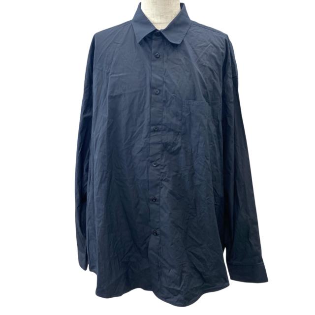 未使用 バレンシアガ シャツ ロングスリーブ 長袖 ブラック コットン メンズ BALENCIAGA [サイズ40] 未使用 上品印象 きれいめコーデ 洗練スタイル