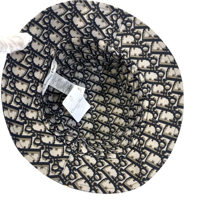 未使用 ディオール TEDDY-D オブリーク トロッター バケットハット 帽子 リバーシブル ブラック 32PFL923I153 Christian Dior(サイズ58) エレガント 上品 高級感 洗練 スタイリッシュ コーデアクセント_5