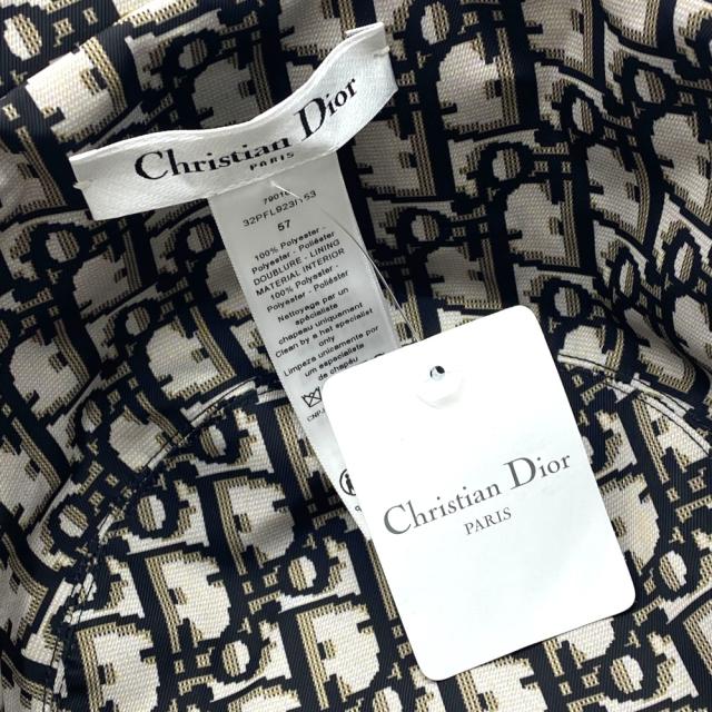 未使用 ディオール TEDDY-D オブリーク トロッター バケットハット 帽子 リバーシブル ブラック 32PFL923I153 Christian Dior(サイズ58) エレガント 上品 高級感 洗練 スタイリッシュ コーデアクセント_6