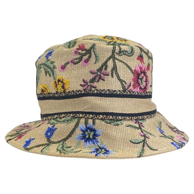 未使用 ディオール D-Bobby バケットハット ボブハット 帽子 フラワー ベージュ マルチカラー 32PFL923X175 Christian Dior(サイズ58) エレガント 上品 華やか 高級感 洗練 スタイリッシュ コーデアクセント_1