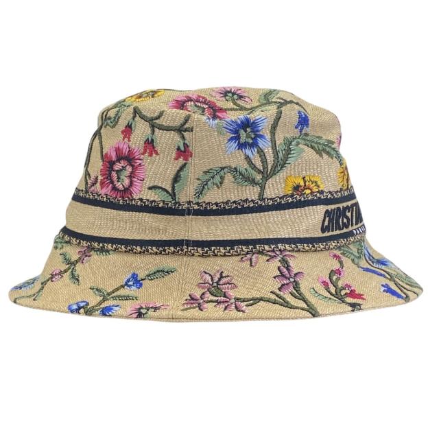 未使用 ディオール D-Bobby バケットハット ボブハット 帽子 フラワー ベージュ マルチカラー 32PFL923X175 Christian Dior(サイズ58) エレガント 上品 華やか 高級感 洗練 スタイリッシュ コーデアクセント_2