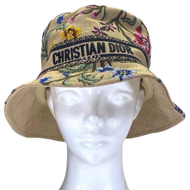 未使用 ディオール D-Bobby バケットハット ボブハット 帽子 フラワー ベージュ マルチカラー 32PFL923X175 Christian Dior(サイズ58) エレガント 上品 華やか 高級感 洗練 スタイリッシュ コーデアクセント_7