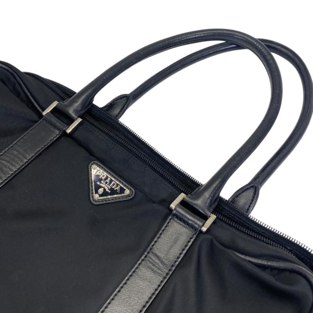 プラダ ブリーフケース ビジネスバッグ バッグ ナイロン サフィアーノレザー トライアングルロゴ NERO ブラック PRADA ビジネス対応 実用性重視 スマート印象 通勤活躍