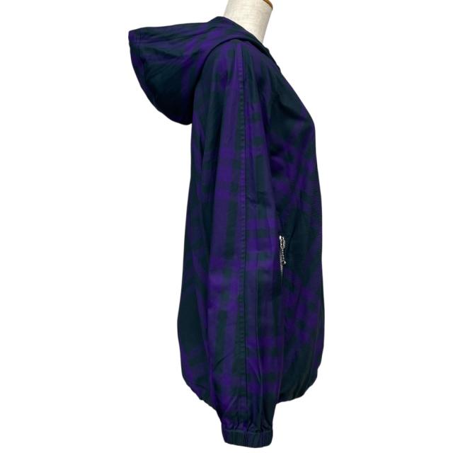 未使用 バーバリー ジャケット ジップアップ パーカー フーディ フーデッド チェック ナイロン パープル 8079011 BURBERRY [サイズXS] 未使用 軽量デザイン カジュアルコーデ アウトドア対応_2