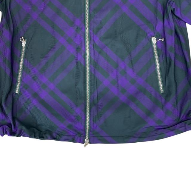 未使用 バーバリー ジャケット ジップアップ パーカー フーディ フーデッド チェック ナイロン パープル 8079011 BURBERRY [サイズXS] 未使用 軽量デザイン カジュアルコーデ アウトドア対応_6