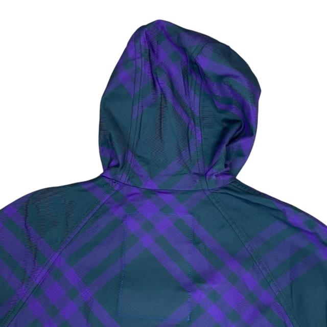 未使用 バーバリー ジャケット ジップアップ パーカー フーディ フーデッド チェック ナイロン パープル 8079011 BURBERRY [サイズXS] 未使用 軽量デザイン カジュアルコーデ アウトドア対応_7