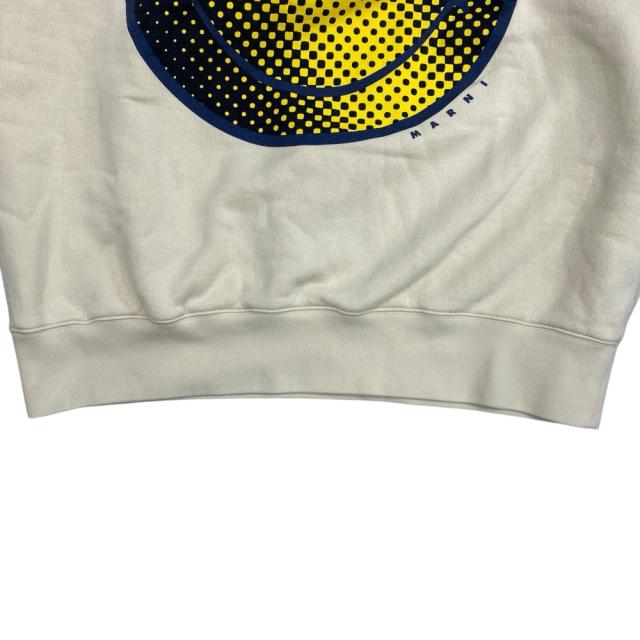 マルニ×スマイリースウェット コラボ スウェット トレーナー スマイル コットン アイボリー MARNI x SMILEY [サイズ52(2XL相当)] 遊び心デザイン カジュアルコーデ ストリート映え コーデ主役_6