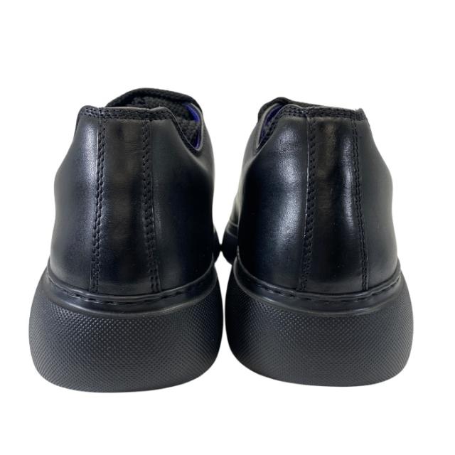 美品 バーバリー レンジャー スニーカー シューズ フラット レース ブラック ブルーBURBERRY [サイズ41 約26cm] 高級感演出 ストリート映え コーデ主役 洗練スタイル_3