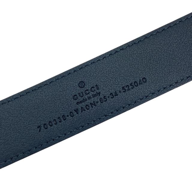 グッチ ホースビット ベルト レザー ロゴ シルバー金具 ブラック