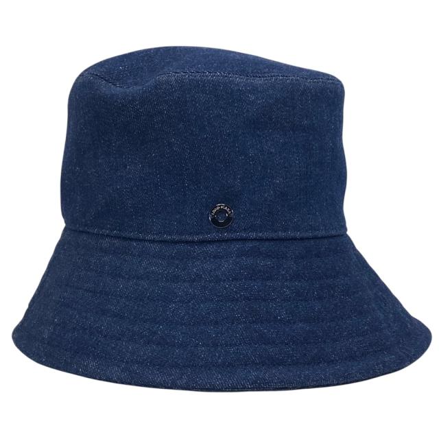 美品 ロロピアーナ デニム バケットハット 帽子 ポリエステル コットン ネイビー Loro Piana(サイズS) 上品 洗練 定番 人気 高級感 カジュアル