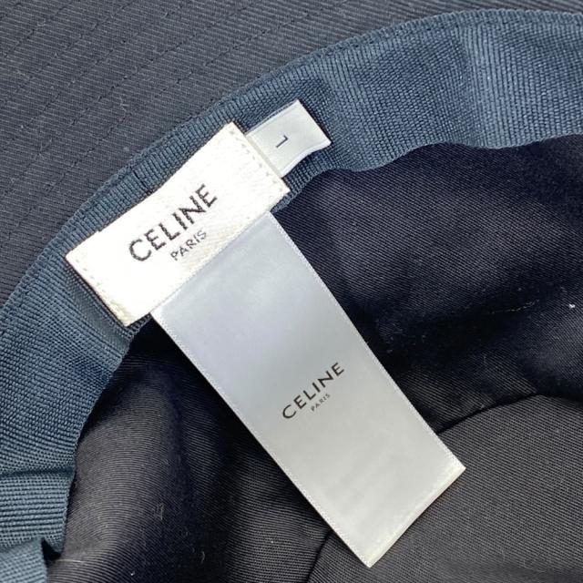 美品 セリーヌ ギャバジン バケットハット 帽子 ポリエステル コットン ブラック 2AU5B968P CELINE (サイズL) 上品 洗練 定番 人気 高級感_8