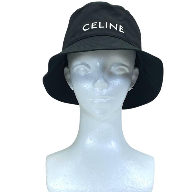 美品 セリーヌ ギャバジン バケットハット 帽子 ポリエステル コットン ブラック 2AU5B968P CELINE (サイズL) 上品 洗練 定番 人気 高級感_9