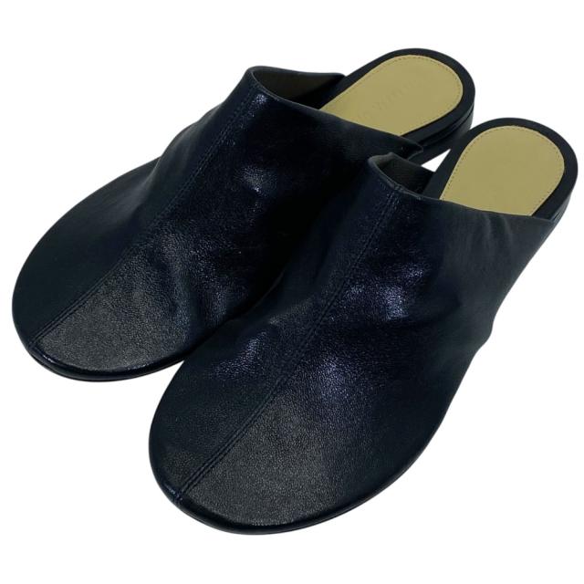 未使用 ボッテガヴェネタ サンダル ミュール スリッパ ソックススリッパ ナッパレザー ブラック BOTTEGA VENETA [サイズ 34(約21.5cm)] 上品 高級感 洗練 エレガント モード スタイリッシュ