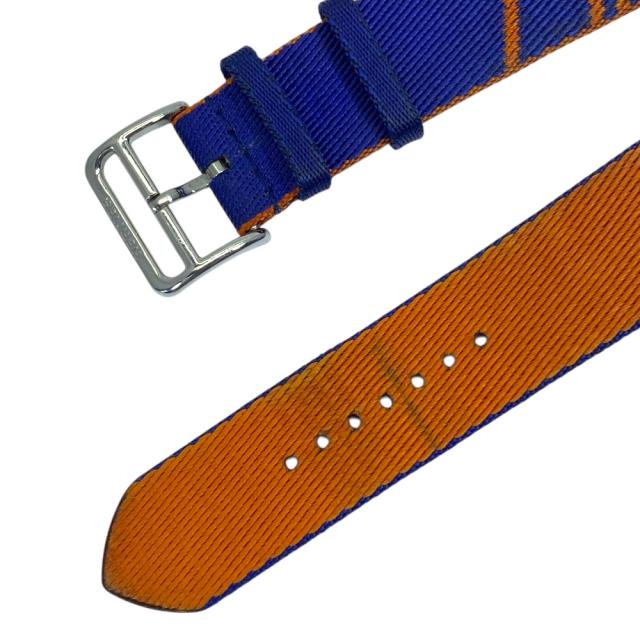 エルメス Apple watch アップルウォッチ 交換用バンド ジャンピング・シンプルトゥール 44mm ブルー オレンジ シルバー ナイロン HERMES 上品 洗練 高級感 軽量 実用性 存在感_3