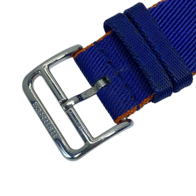 エルメス Apple watch アップルウォッチ 交換用バンド ジャンピング・シンプルトゥール 44mm ブルー オレンジ シルバー ナイロン HERMES 上品 洗練 高級感 軽量 実用性 存在感_4