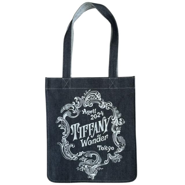 美品 ティファニー ワンダー展 限定 デニム ロゴ トートバッグ バッグ ブラック 岡山デニム TIFFANY&Co. 上品 洗練 高級感 希少性 実用性 存在感