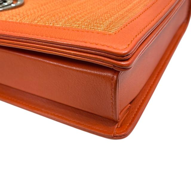 美品 コンテス ホースヘア ハンドバッグ フラップバッグ レザー オレンジ COMTESSE 上品 高級感 洗練 エレガント フォーマル ラグジュアリー_3