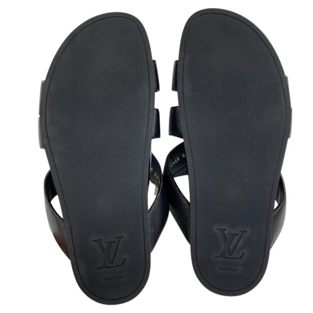 ルイヴィトン ミラボー ミュール フラット スライド サンダル LVロゴ ブラック 黒 FD0197 LOUIS VUITTON[サイズ8 1/2(約27.5cm)] 上品 洗練 快適 軽量 夏 定番 高級感 履きやすい スタイリッシュ カジュアル ラグジュアリー_9