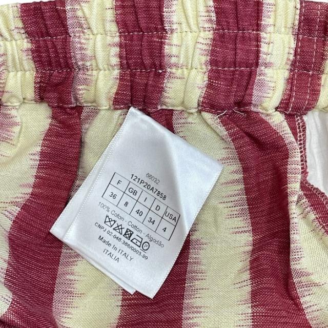 未使用 ディオール ストライプ ショーツ ショートパンツ ボトムス コットン100％ レッド イエロー Christian Dior[サイズ36] 上品 洗練 快適 軽量 春夏 定番 高級感 スタイリッシュ カジュアル トレンド_6